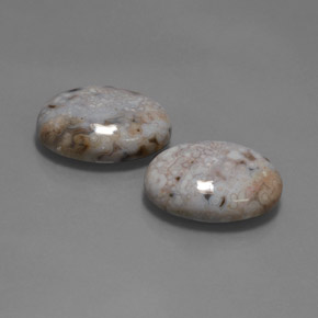 Gemas de jaspe multicolor natural de 28,35 ct, corte óvalo, opaco