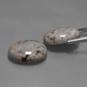 Gemas de jaspe multicolor natural de 28,35 ct, corte óvalo, opaco