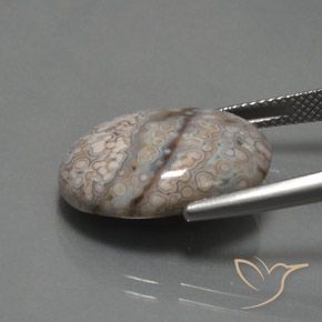 Jaspe Multicolor natural de 12.39 ct, Ovalada, Opaco