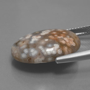 Jaspe Multicolor natural de 12.17 ct, Corte Óvalo, Opaco