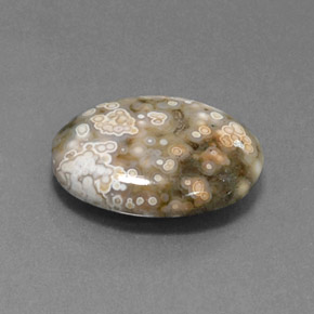 Jaspe multicolor natural de 7,50 ct, corte óvalo, opaco