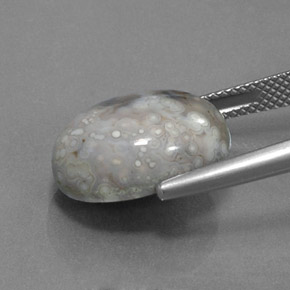 Jaspe Multicolor natural de 9.84 ct, Corte Óvalo, Opaco