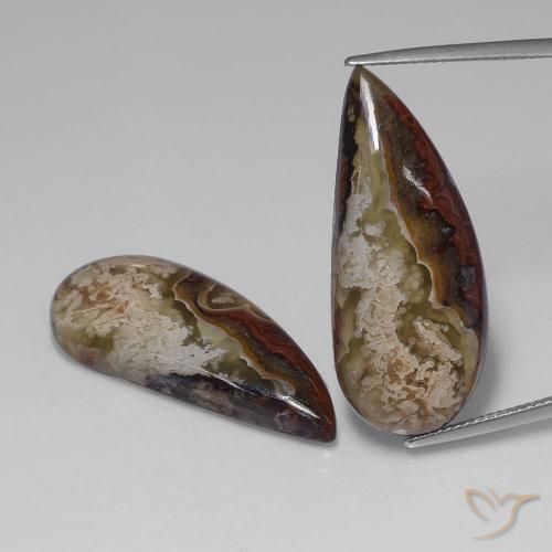 34.78ctw Natural Multicolor Jaspe, Elegante, Opaco