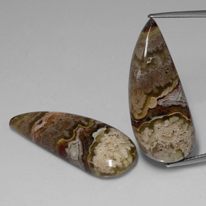 Gemas de jaspe multicolor natural de  ct, forma elegante, opaco