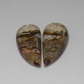 Gemas de jaspe multicolor natural de  ct, forma elegante, opaco