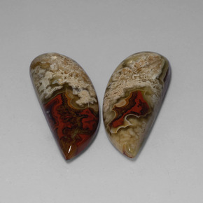 Gemas de jaspe multicolor natural de  ct, forma elegante, opaco