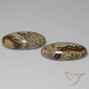 Gemas de Jaspe Multicolor natural de 29.46 ct, Ovalada, Opaco