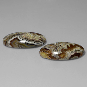Gemas de jaspe multicolor natural de  ct, corte óvalo, opaco