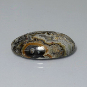 Jaspe Multicolor natural de 12.43 ct, Corte Óvalo, Opaco