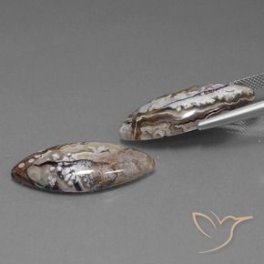 Gemas de Jaspe Multicolor natural de 29.82 ct, Marquesa, Opaco