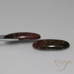 Gemas de Jaspe Multicolor natural de 22.83 ct, Ovalada, Opaco