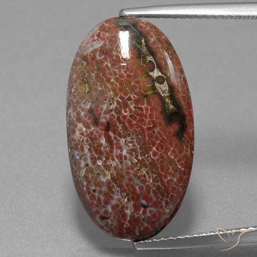 9.98ct Natural Multicolor Jaspe, Ovalada, Opaco