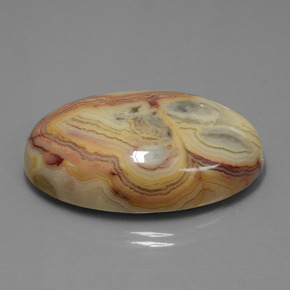 Jaspe multicolor natural de 58,43 ct, corte óvalo, opaco