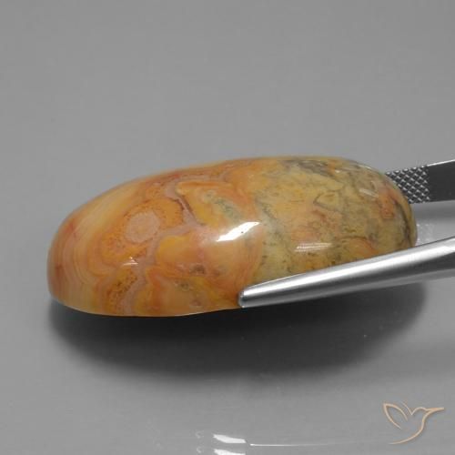 Jaspe Naranja oscuro natural de 61.26 ct, Ovalada, Opaco