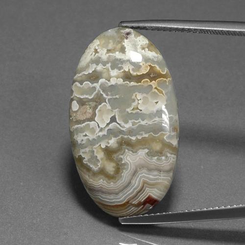 Jaspe multicolor natural de 18,21 ct, corte óvalo, opaco