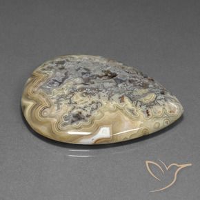 Jaspe Multicolor natural de 62.40 ct, En forma de pera, Opaco