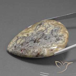 Jaspe Multicolor natural de 62.40 ct, En forma de pera, Opaco