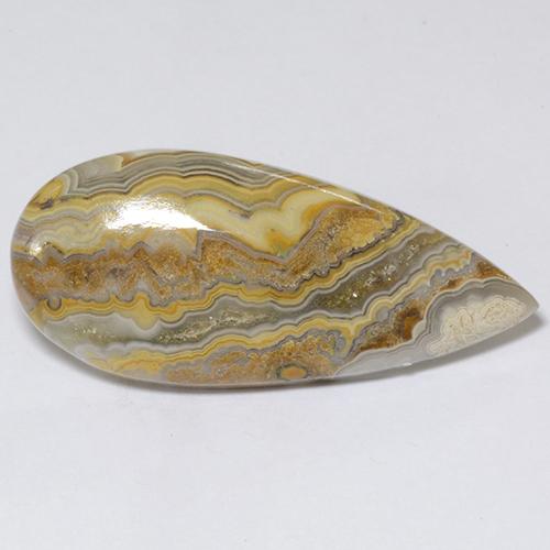 Jaspe multicolor natural de 14,09 ct, en forma de pera, opaco
