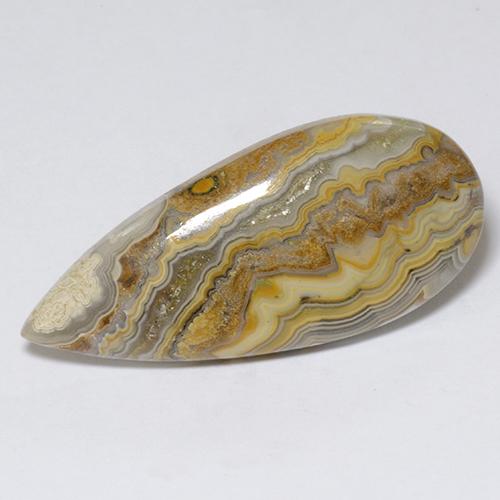 Jaspe multicolor natural de 14,09 ct, en forma de pera, opaco