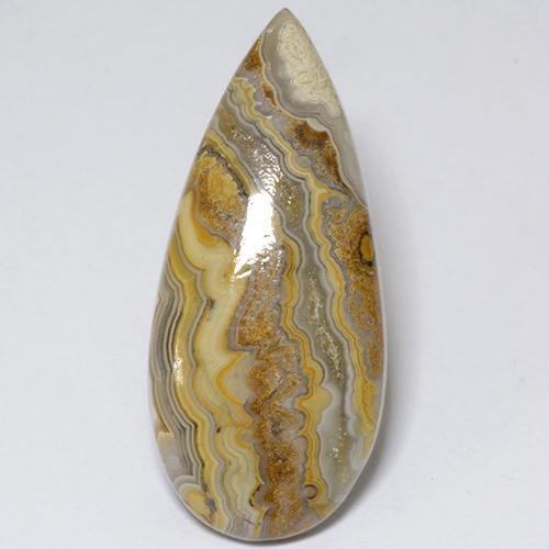 Jaspe multicolor natural de 14,09 ct, en forma de pera, opaco