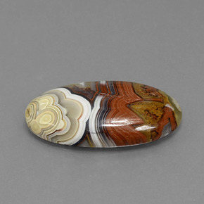 Jaspe Multicolor natural de 13.94 ct, Corte Óvalo, Opaco