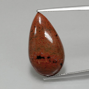 Jaspe multicolor natural de 9,11 ct, en forma de pera, opaco