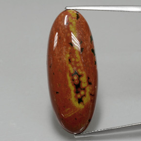 Jaspe multicolor natural de 17,43 ct, corte óvalo, opaco