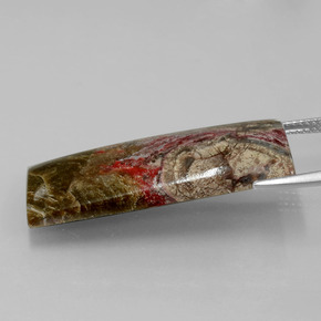 Jaspe Multicolor natural de 15.59 ct, Corte Baguette, Opaco