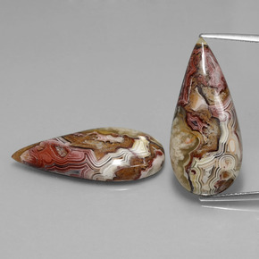 Gemas de Jaspe Multicolor natural de  ct, En forma de pera, Opaco