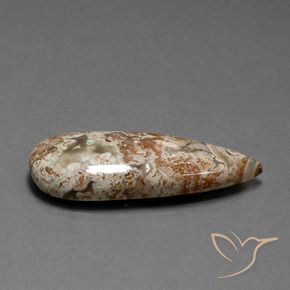 Jaspe Multicolor natural de 19.58 ct, En forma de pera, Opaco