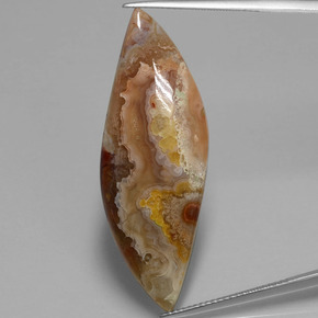 Jaspe multicolor natural de 20,81 ct, forma elegante, opaco
