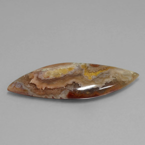 Jaspe multicolor natural de 20,81 ct, forma elegante, opaco