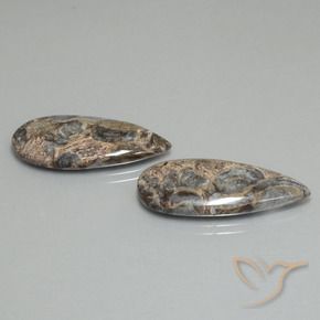 Gemas de Jaspe Multicolor natural de 21.31 ct, En forma de pera, Opaco