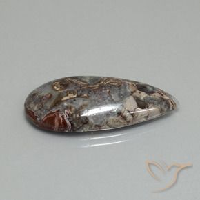 Jaspe Multicolor natural de 15.05 ct, En forma de pera, Opaco