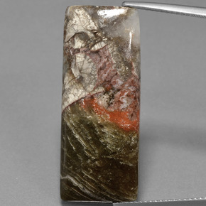 Jaspe multicolor natural de 15,13 ct, baguette, opaco
