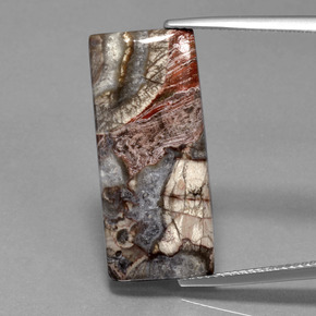 Jaspe Multicolor natural de 12.20 ct, Corte Baguette, Opaco