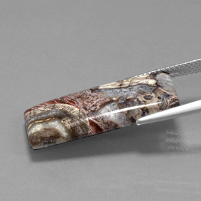 Jaspe Multicolor natural de 12.20 ct, Corte Baguette, Opaco