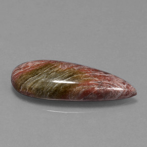 Jaspe multicolor natural de 5,92 ct, en forma de pera, opaco