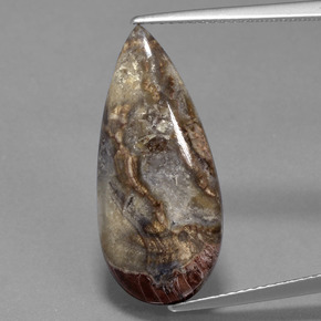 Jaspe multicolor natural de 8,46 ct, en forma de pera, opaco