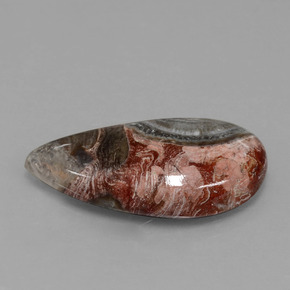 Jaspe multicolor natural de 9,34 ct, forma elegante, opaco