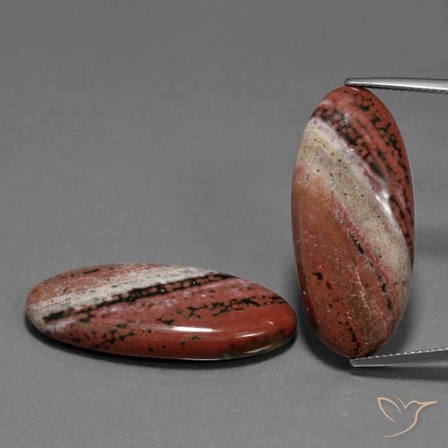 33.50ctw Natural Multicolor Jaspe, Ovalada, Opaco