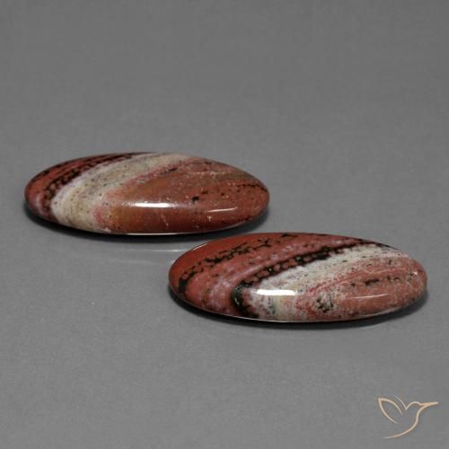 Gemas de Jaspe Multicolor natural de 33.50 ct, Ovalada, Opaco
