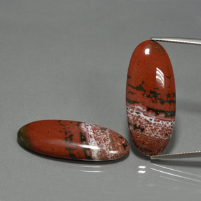 Gemas de Jaspe Multicolor natural de 33.98 ct, Corte Óvalo, Opaco