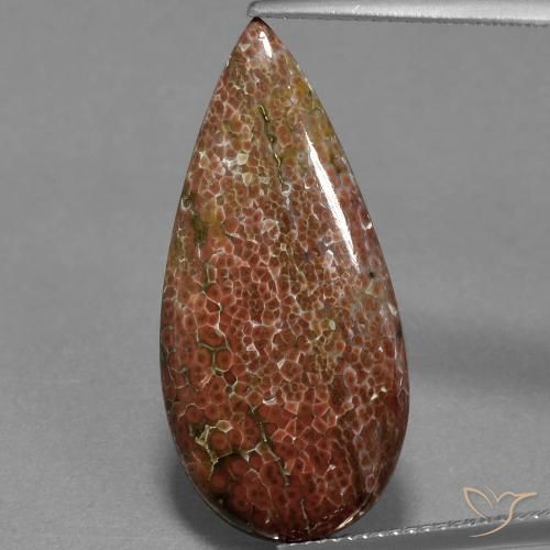 9.57ct Natural Multicolor Jaspe, En forma de pera, Opaco