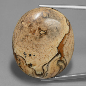 Jaspe multicolor natural de 50,68 ct, corte óvalo, opaco
