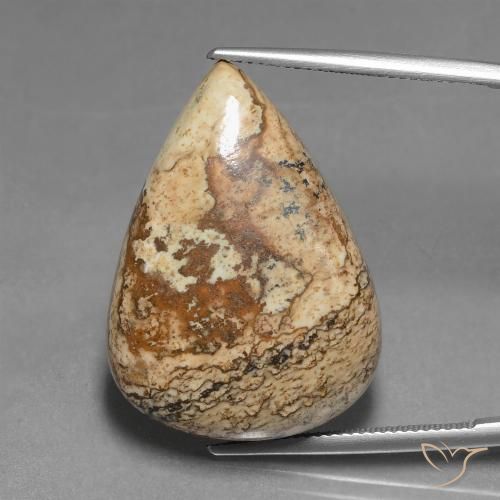 26.55ct Natural Multicolor Jaspe, En forma de pera, Opaco
