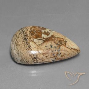 Jaspe Multicolor natural de 26.55 ct, En forma de pera, Opaco