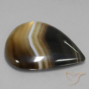 Jaspe Multicolor natural de 76.12 ct, En forma de pera, Translúcido