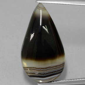 Jaspe Multicolor natural de 15.22 ct, En forma de pera, Translúcido