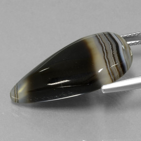 Jaspe Multicolor natural de 15.22 ct, En forma de pera, Translúcido